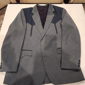 Men's Circle S Western Blazer with Blue Accents 44l